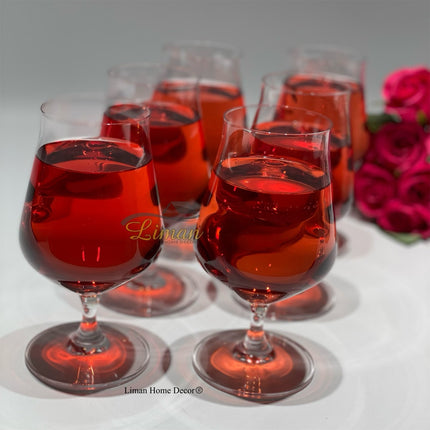 Liman Home Decor - Liman Online Cry Alca Wijnglazen 300ML 6 Delig