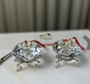 Liman Home Decor - Liman Online Diamond Ringhouders Zilver 2 Delig
