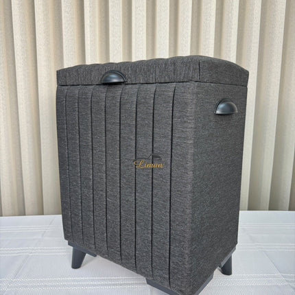 Liman Home Decor - Liman Online ELEGANCE WASMAND / OPBERGMAND GRIJS