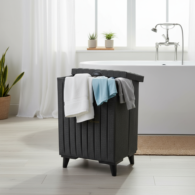 Liman Home Decor - Liman Online ELEGANCE WASMAND / OPBERGMAND GRIJS