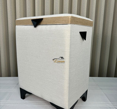 Liman Home Decor - Liman Online ELEGANCE WASMAND / OPBERGMAND WIT