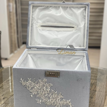 Liman Home Decor - Liman Online GELDKIST GRIJS MET CIJFERSLOT