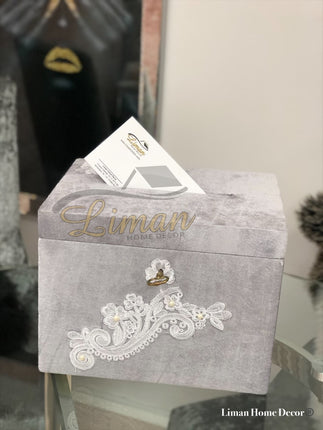 Liman Home Decor - Liman Online GELDKIST GRIJS MET SLOT