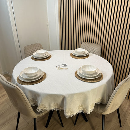 Liman Home Decor - Liman Online Gelincik Tafelkleed Cream 1 Delig