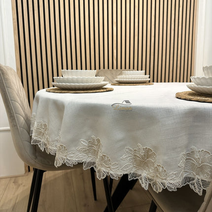 Liman Home Decor - Liman Online Gelincik Tafelkleed Cream 1 Delig