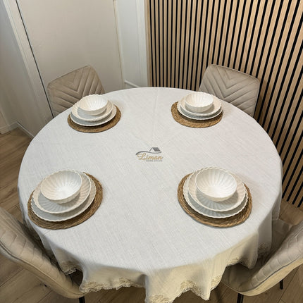 Liman Home Decor - Liman Online Gelincik Tafelkleed Cream 1 Delig