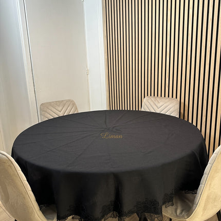Liman Home Decor - Liman Online Gelincik Tafelkleed Zwart 1 Delig