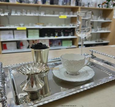 Liman Home Decor - Liman Online GULLUK / DECORATIE VOOR BLOEMEN ZILVER 6 DELIG