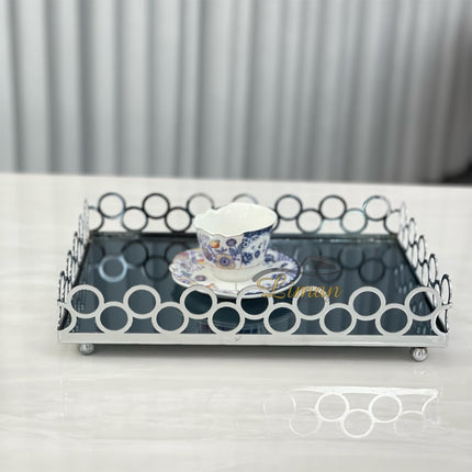 Liman Home Decor - Liman Online Halka Dienblad Klein Zilver