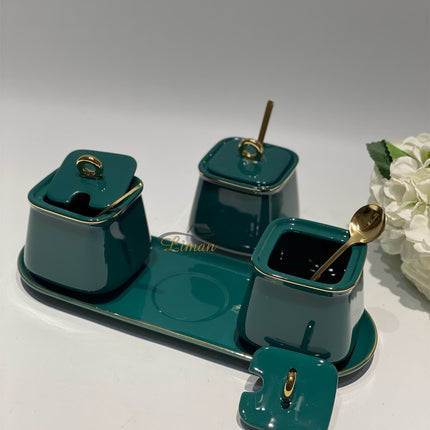 Liman Home Decor - Liman Online HAYAT KRUIDENSET GROEN / WIT