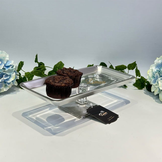 Liman Home Decor - Liman Online Istanbul Patisserie Met Voet Zilver