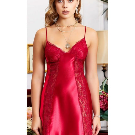 Liman Home Decor - Liman Online Jeremi Satijn Lingerieset 2 Delig Rood