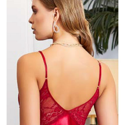 Liman Home Decor - Liman Online Jeremi Satijn Lingerieset 2 Delig Rood