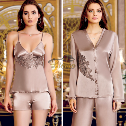 Liman Home Decor - Liman Online Jeremi Satijn Lingerieset 6 Delig