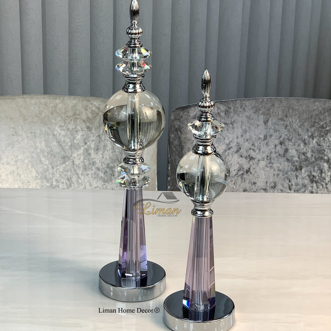 Liman Home Decor - Liman Online Kandelaar Met Bol 2 Delig Paars