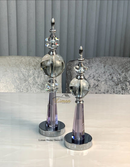 Liman Home Decor - Liman Online Kandelaar Met Bol 2 Delig Paars