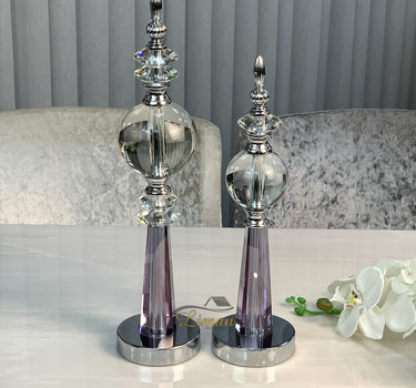 Liman Home Decor - Liman Online Kandelaar Met Bol 2 Delig Paars