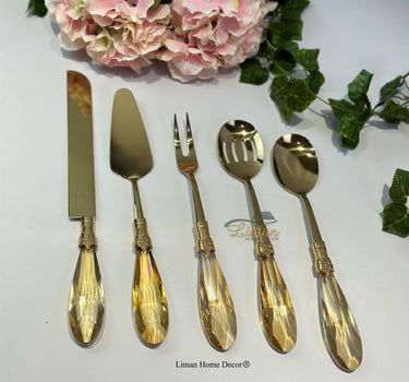 Liman Home Decor - Liman Online KEUKENGEREISET DIA GLAS GOUD 5 DELIG