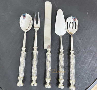 Liman Home Decor - Liman Online KEUKENGEREISET GLAS ZILVER 5 DELIG