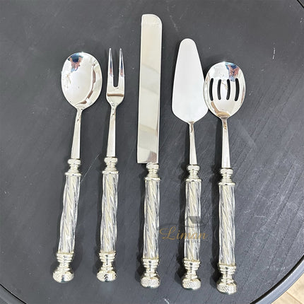 Liman Home Decor - Liman Online KEUKENGEREISET GLAS ZILVER 5 DELIG