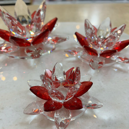 Liman Home Decor - Liman Online KRISTAL NILUFER DECORATIE ROOD 3 DELIG