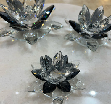 Liman Home Decor - Liman Online KRISTAL NILUFER DECORATIE ZWART 3 DELIG