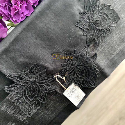 Liman Home Decor - Liman Online Lotus Tafelkleed Set Met Placemat Zwart 34 Dlg