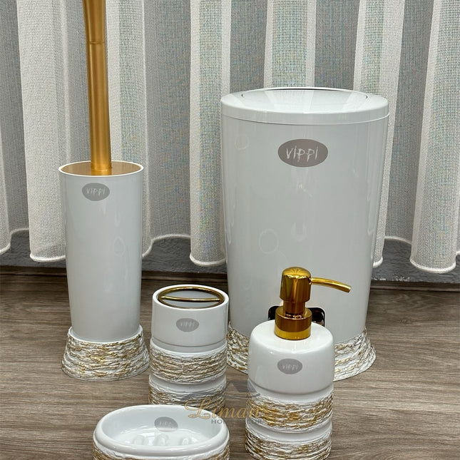 Liman Home Decor - Liman Online LUXE BADSET 5 DELIG GRIJS / GOUD