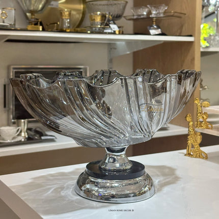 Liman Home Decor - Liman Online LUXE OVAAL FRUITSCHAAL ZILVER