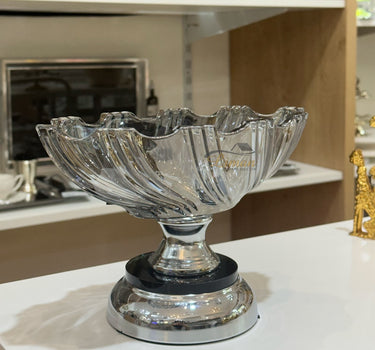 Liman Home Decor - Liman Online LUXE OVAAL SCHAAL ZILVER -S-