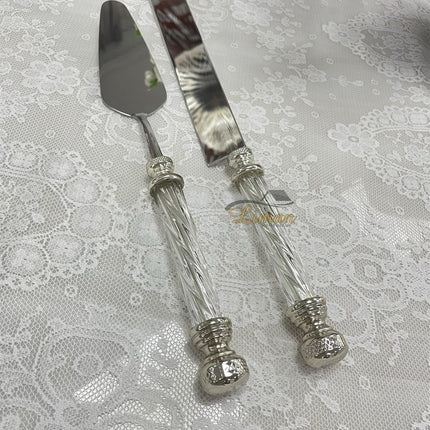 Liman Home Decor - Liman Online LUXE TAARTSERVEERSET 2 DELIG ZILVER