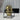 Liman Home Decor - Liman Online Metalen Decoratie / Vaas Met Stand Goud-Zwart 14x14x20cm
