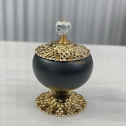 Liman Home Decor - Liman Online Metalen Suikerpot Zwart