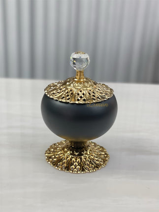 Liman Home Decor - Liman Online Metalen Suikerpot Zwart