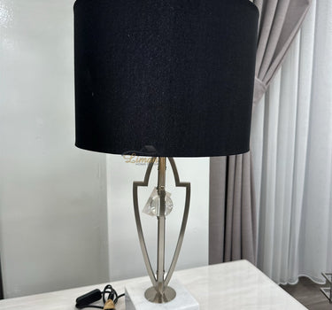 Liman Home Decor - Liman Online Milano Tafellamp Metaal Zilver Marmer Voet