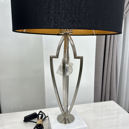 Liman Home Decor - Liman Online Milano Tafellamp Metaal Zilver Marmer Voet