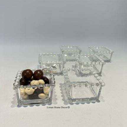 Liman Home Decor - Liman Online Miny Glazen Dessertkom 7x7x4 Cm 6 Delig
