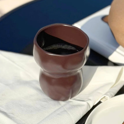 Liman Home Decor - Liman Online Organic keramieken Mok Matt Mocha | 2 Delig