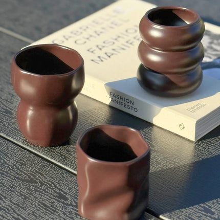 Liman Home Decor - Liman Online Organic keramieken Mok Matt Mocha | 2 Delig