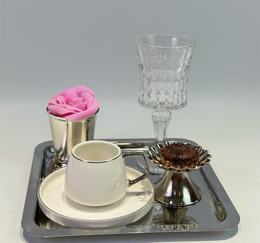 Liman Home Decor - Liman Online Papatya Dessertschalen 9cc Zilver 6 Delig
