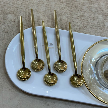 Liman Home Decor - Liman Online Paris Theelepel Goud 6 Delig