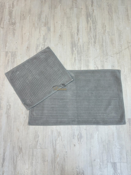 Liman Home Decor - Liman Online Pileli Badmatset Grijs