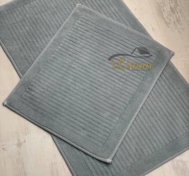 Liman Home Decor - Liman Online Pileli Badmatset Grijs