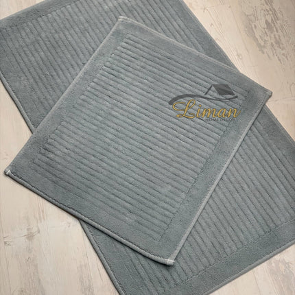 Liman Home Decor - Liman Online Pileli Badmatset Grijs