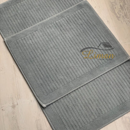 Liman Home Decor - Liman Online Pileli Badmatset Grijs