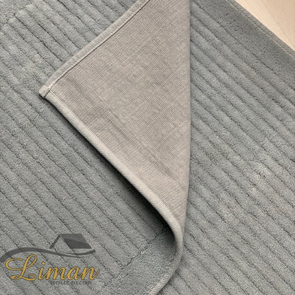 Liman Home Decor - Liman Online Pileli Badmatset Grijs