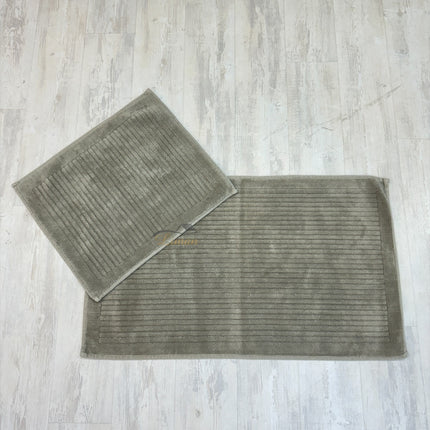 Liman Home Decor - Liman Online Pileli Badmatset Groen - Grijs