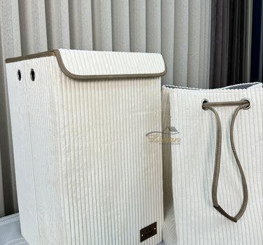 Liman Home Decor - Liman Online PILELI WASMAND / OPBERGMAND WIT