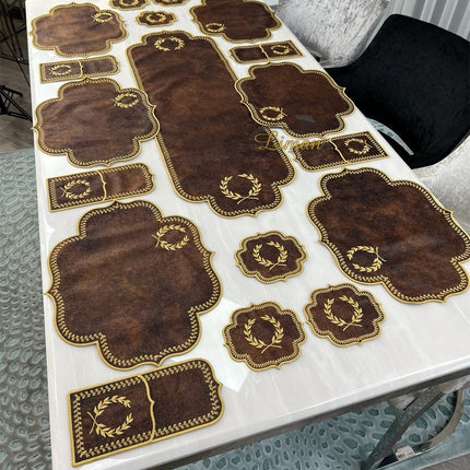 Liman Home Decor - Liman Online Placematset 19 Delig | 6 Persoons Bruin