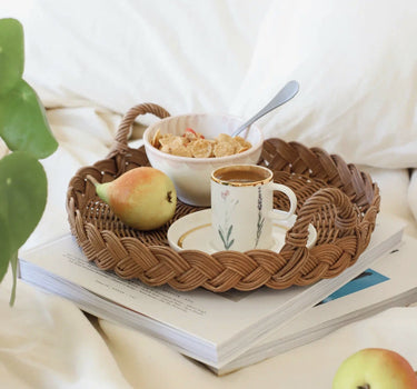 Liman Home Decor - Liman Online RATTAN 25CM DIENBLAD MET HANDVATTEN